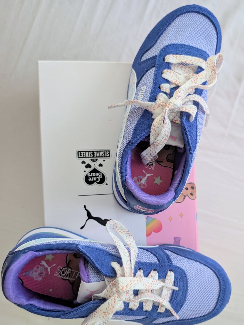 New Never Worn Puma x Carebears x Sesame Street Kids Shoes